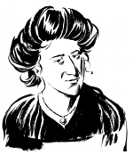 Porträt von Rosa Luxemburg, vom Comic-Künstler Reinhard Kleist. Porträt von Rosa Luxemburg, vom Comic-Künstler Reinhard Kleist.